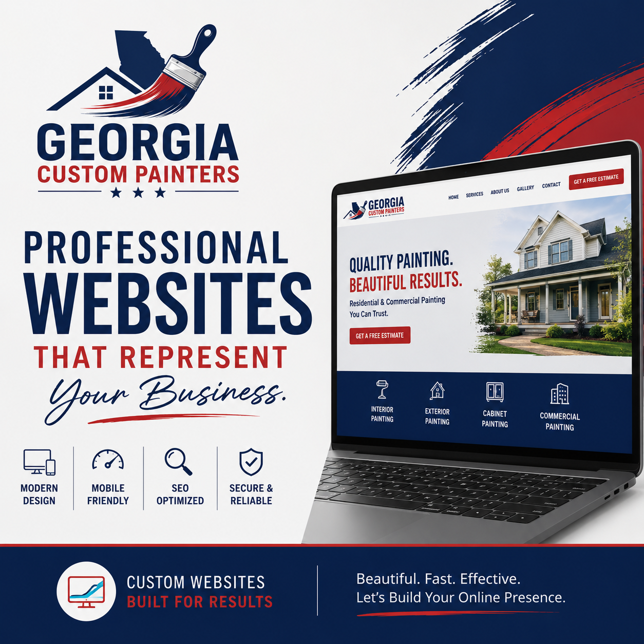 Professional websites for painters and local contractors in Atlanta